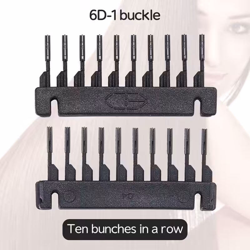 6D hair extensions buckle first generation black 02